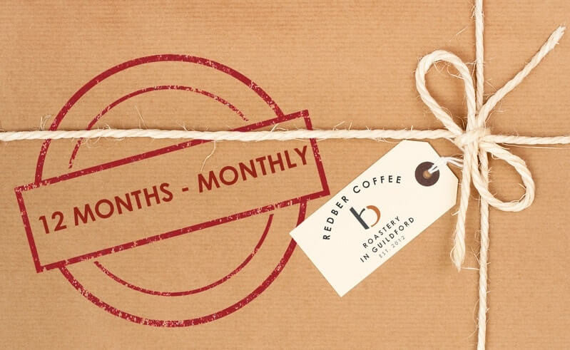 Redber, CHRISTMAS GIFT COFFEE SUBSCRIPTION - SURPRISE ME!  - 12 MONTHS, Redber Coffee