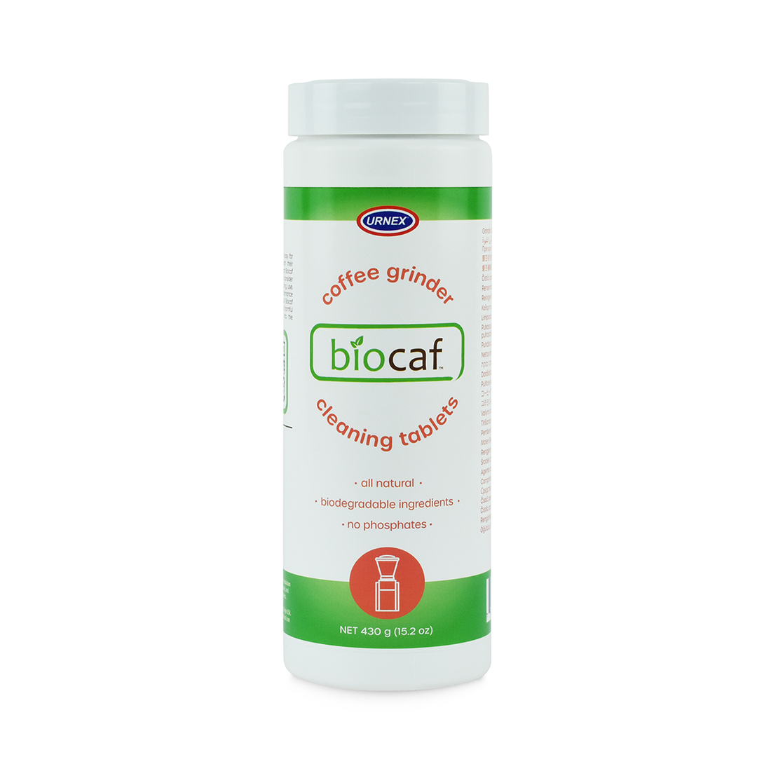 Urnex Biocaf Coffee Grinder Cleaning Tablets 430g Redber Coffee