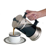 Elia, Elia 8 Cup Contemporary Cafetiere - Satin Stainless Steel, Redber Coffee