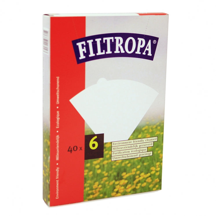 Filtropa, Filtropa White 6 Cup Coffee Paper Filters (40pcs), Redber Coffee