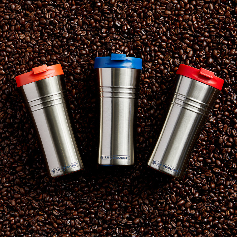 Le Creuset, Le Creuset Stainless Steel Travel Mug 0.35L - Volcanic, Redber Coffee