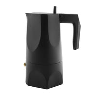 Alessi, Alessi Ossidiana 3-cup Stove Top Espresso Maker (Black) by Mario Trimarchi, Redber Coffee
