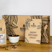 Redber, BEAN TO CUP Coffee Gift Box 3 x 250g & Personalised Gift card, Redber Coffee