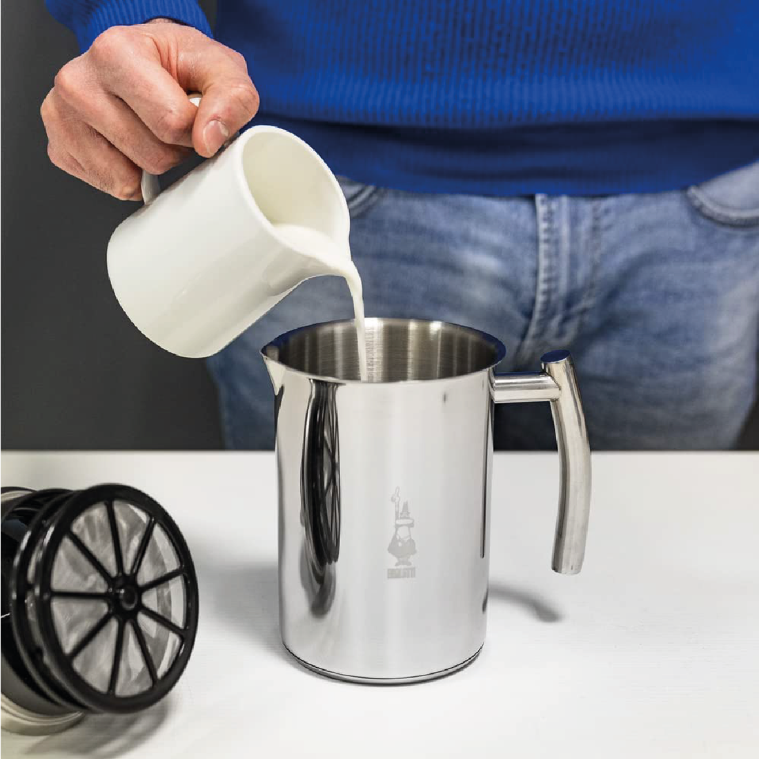 Bialetti Stainless Steel Manual Milk Frother