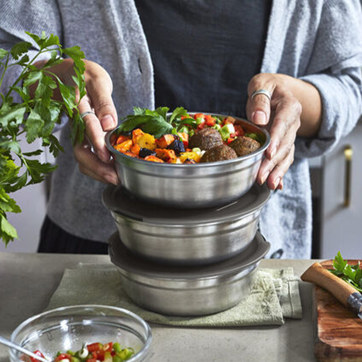 Black+Blum, Black+Blum Multi Functional Steel Food Bowl - 650ml Round, Redber Coffee