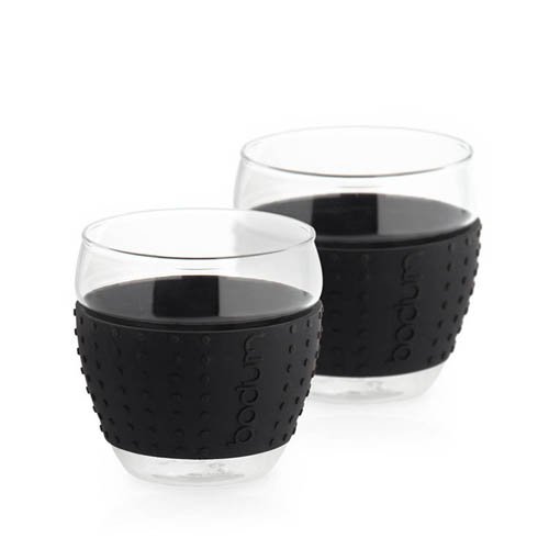 Bodum, Bodum Pavina Set of 2 Glasses, 0.35L with Black Silicone Band - 11185-01, Redber Coffee