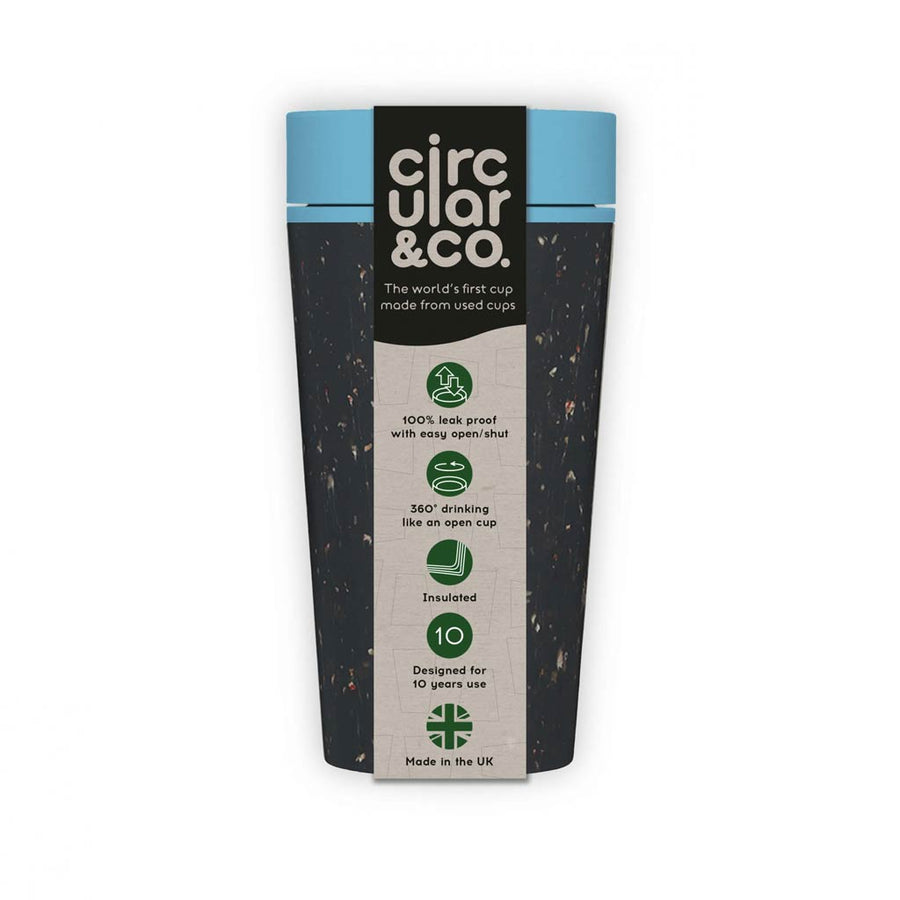 Circular&Co, Circular&Co Recycled Travel Mug 12oz - Black & Faraway Blue, Redber Coffee