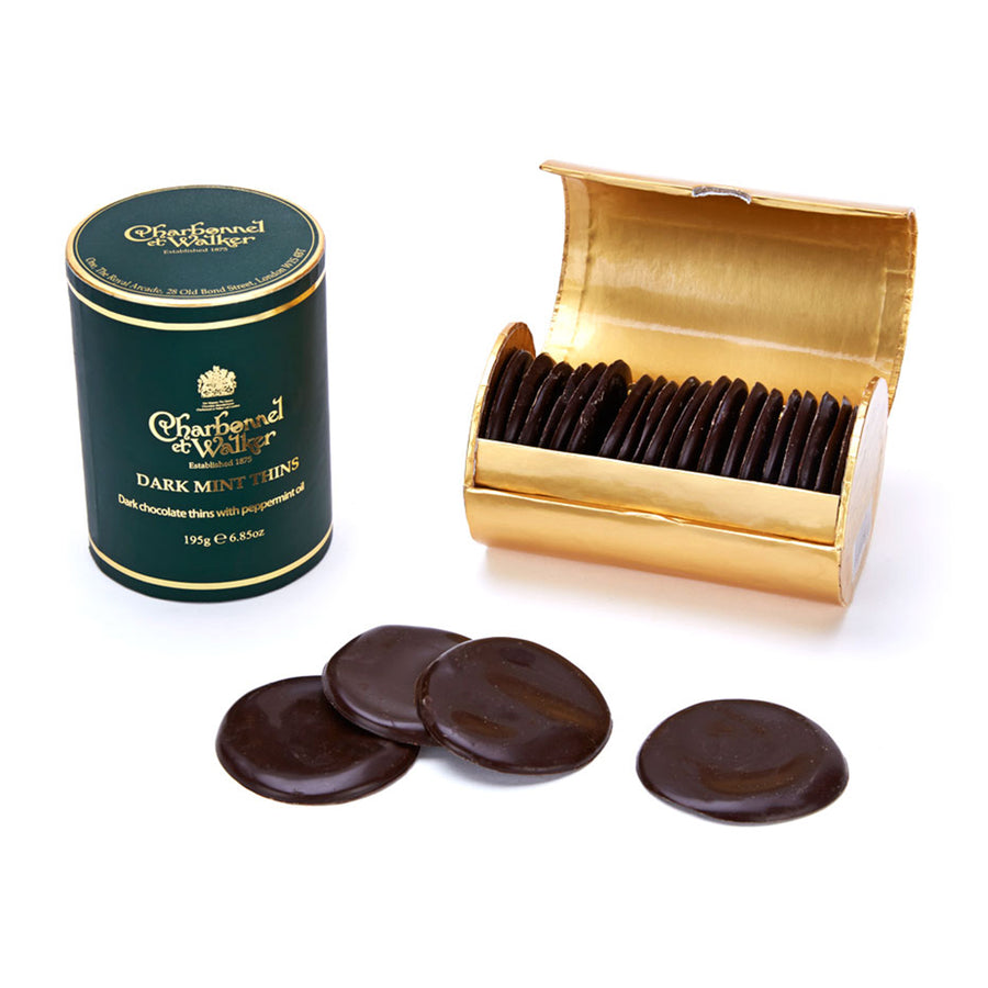 Charbonnel Et Walker, Charbonnel Et Walker Dark Chocolate Mint Thins - 195g, Redber Coffee