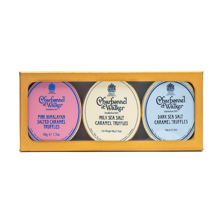 Charbonnel Et Walker, Charbonnel Et Walker Dark, Milk & Pink Himalayan Salted Caramel Gift Set - 144g, Redber Coffee