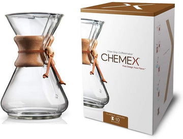Chemex, Chemex Pour Over 10-Cup Classic Series Glass Coffeemaker, Redber Coffee