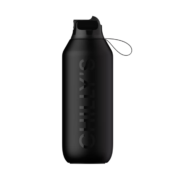 Chilly's Series 2 Stainless Steel 500ml Flip Bottle - Abyss Black