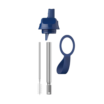 Chilly's Series 2 Flip Straw and Lid Accessory Bundle - Whale Blue