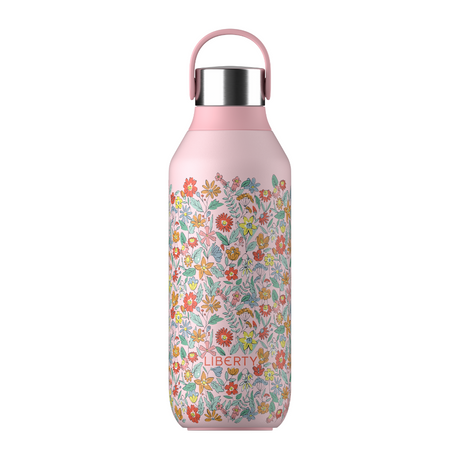 Chilly's, Chilly's Vacuum Insulated Stainless Steel 500ml Drinking Bottle Series 2 Liberty - Summer Sprigs Blush Pink, Redber Coffee