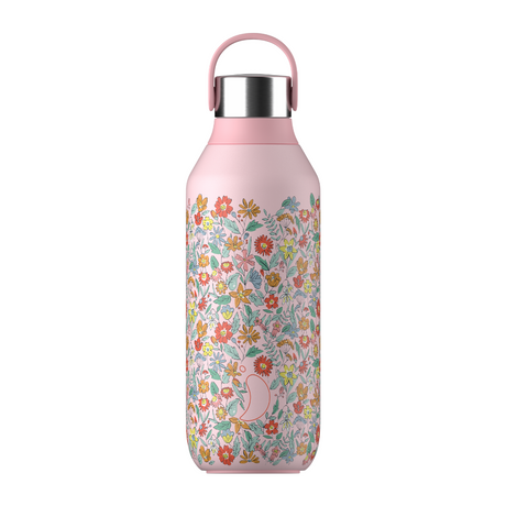 Chilly's, Chilly's Vacuum Insulated Stainless Steel 500ml Drinking Bottle Series 2 Liberty - Summer Sprigs Blush Pink, Redber Coffee