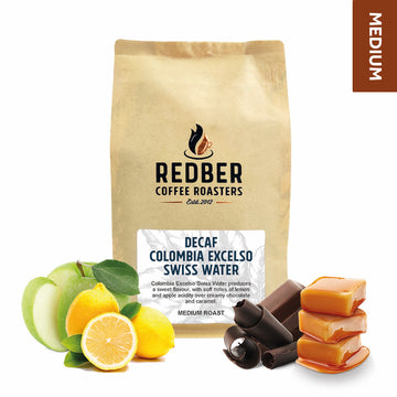 Redber, DECAF COLOMBIA EXCELSO SWISS WATER - Medium Roast, Redber Coffee