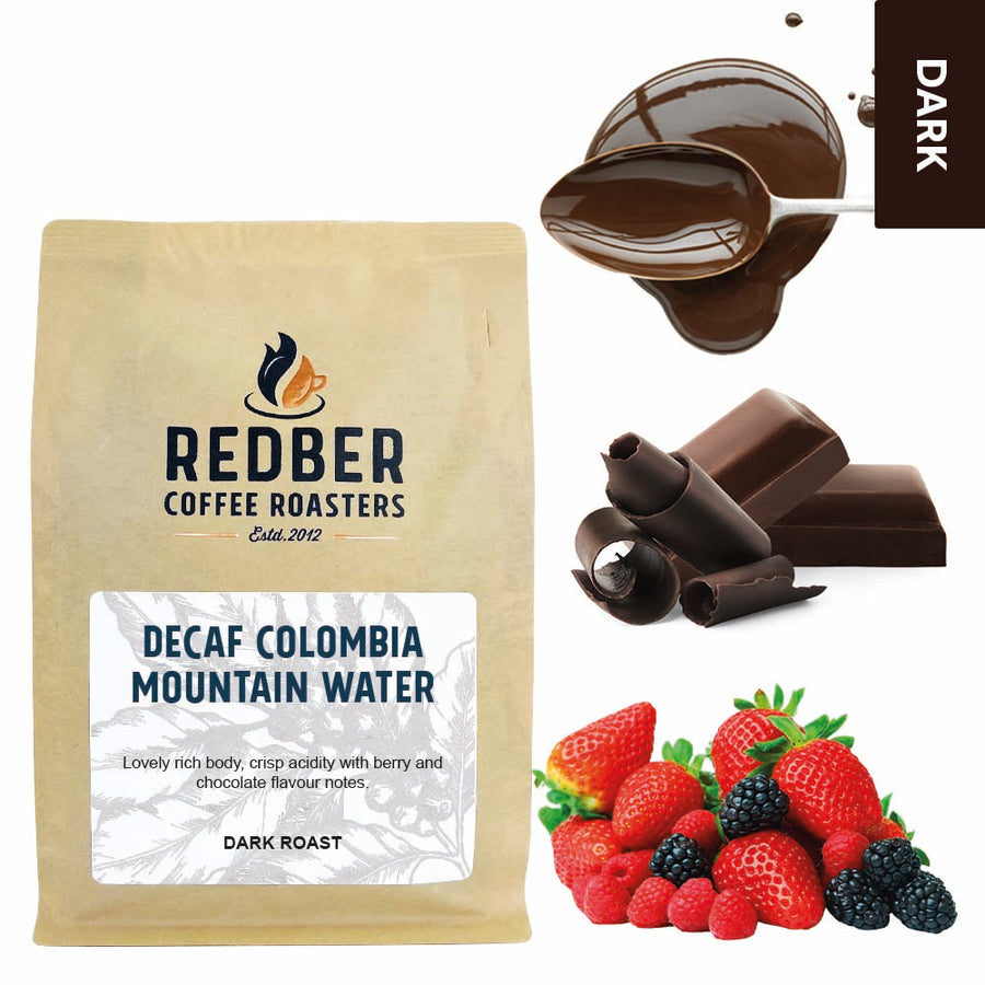 Redber, COLOMBIA MEDELLIN DECAF MOUNTAIN WATER - Dark Roast, Redber Coffee