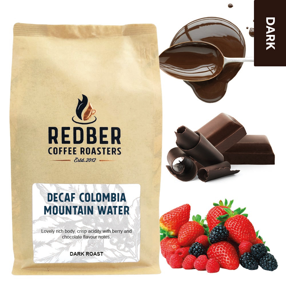 Redber, COLOMBIA MEDELLIN DECAF MOUNTAIN WATER - Dark Roast, Redber Coffee