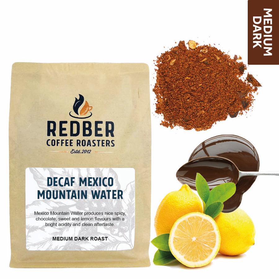 Redber, MEXICO MOUNTAIN WATER DECAF Medium-Dark Roast, Redber Coffee