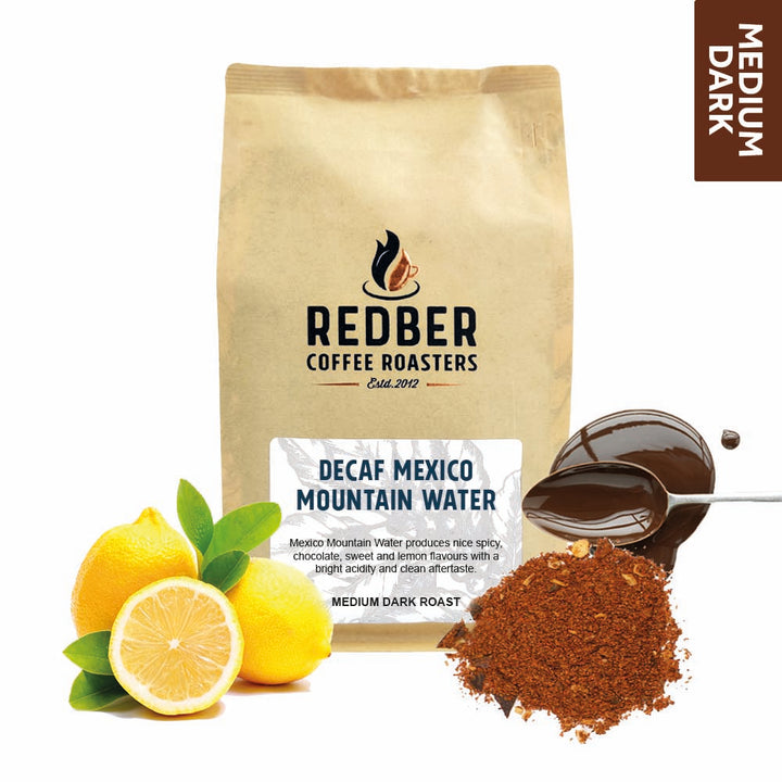 Redber, MEXICO MOUNTAIN WATER DECAF Medium-Dark Roast, Redber Coffee