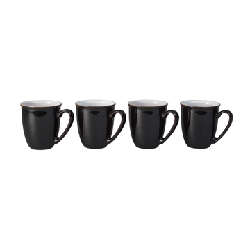 Denby, Denby Elements Black Set of 4 Mugs, Redber Coffee