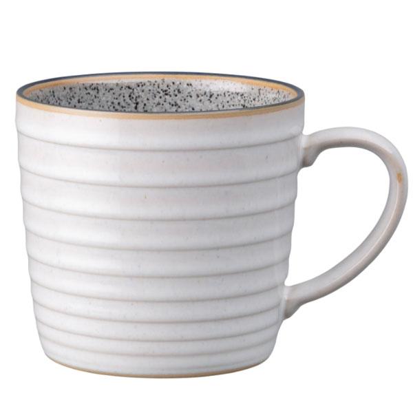 Denby, Denby Studio Grey White Ridged Mug, Redber Coffee