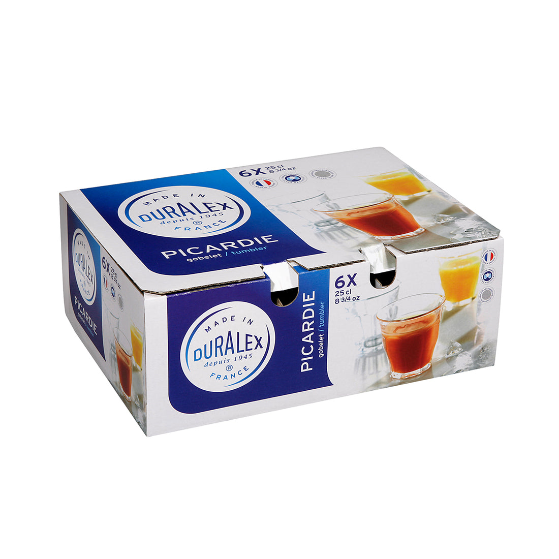 Duralex, Duralex Picardie Clear Glass Tumbler 25cl (6 Pack), Redber Coffee