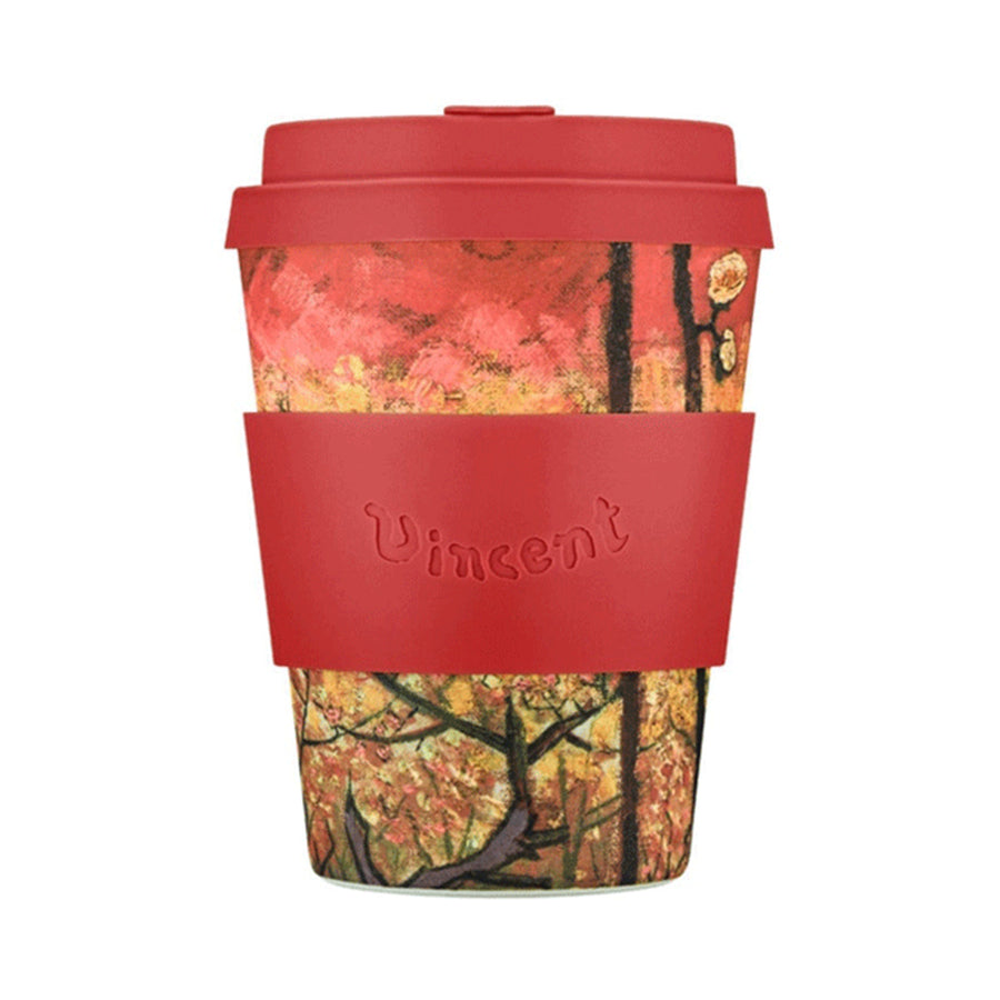 Ecoffee, Ecoffee Cup Reusable Bamboo Travel Cup 0.34l / 12 oz. - Van Gogh Museum Flowering Plum Orchard, Redber Coffee