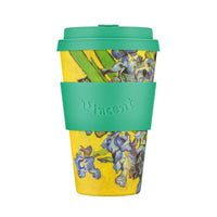 Ecoffee, Ecoffee Cup Reusable Bamboo Travel Cup 0.4l / 14 oz. - Van Gogh Museum Irises 1890, Redber Coffee