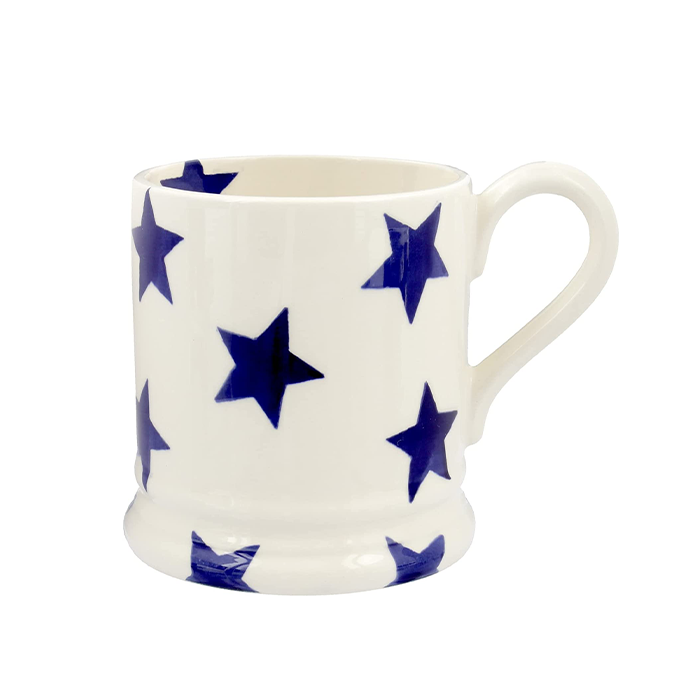 Emma Bridgewater, Emma Bridgewater Blue Star Mug - 1/2 Pint, Redber Coffee