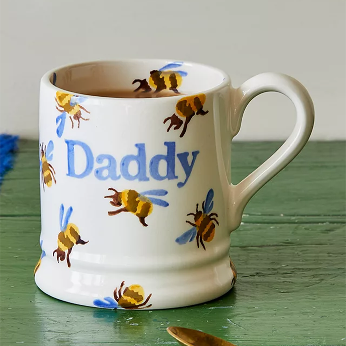 Emma Bridgewater, Emma Bridgewater Bumblebee Daddy Mug - 1/2 Pint, Redber Coffee