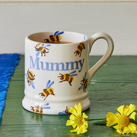 Emma Bridgewater, Emma Bridgewater Bumblebee Mummy Mug - 1/2 Pint, Redber Coffee