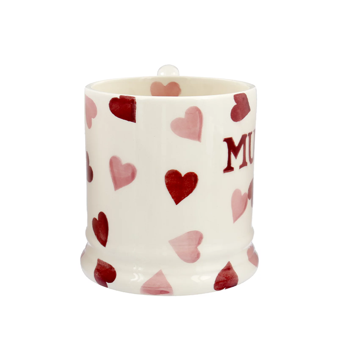 Emma Bridgewater Pink Hearts Mummy Mug 1/2 Pint Redber Coffee