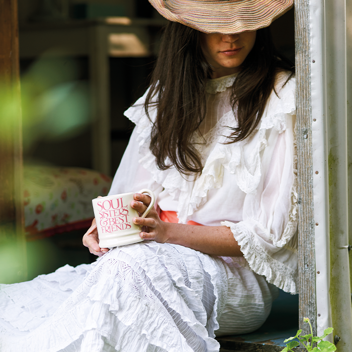 Emma Bridgewater Pink Toast Soul Sisters Mug 1/2 Pint Redber Coffee