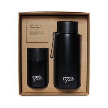 Frank Green, Frank Green My Eco Ceramic Cup Gift Set - Midnight, Redber Coffee