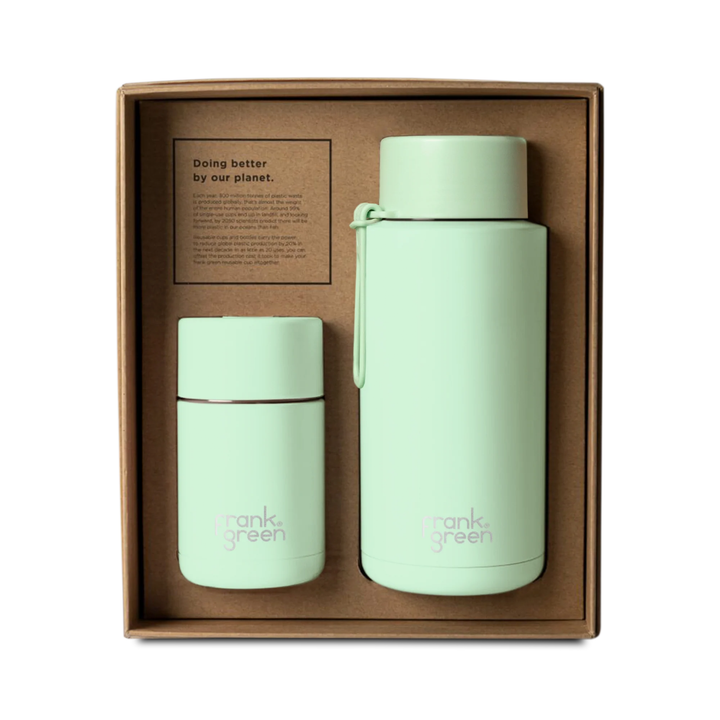 Frank Green, Frank Green My Eco Ceramic Cup Gift Set - Mint Gelato, Redber Coffee