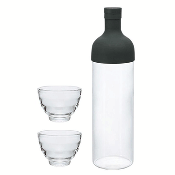 Hario, Hario Filter in Bottle and Tea Glass Set - Black, Redber Coffee