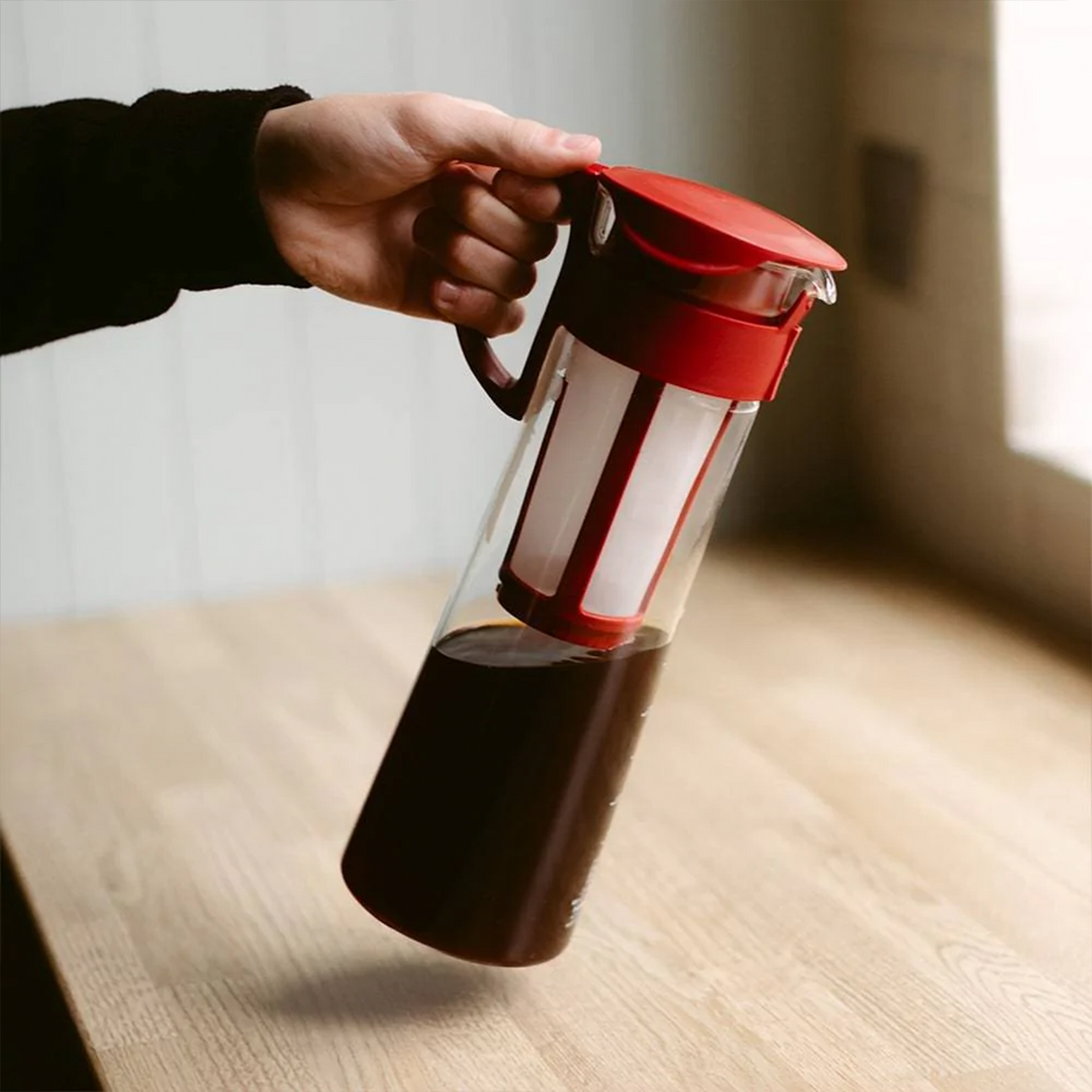 Hario, Hario Mizudashi Cold Brew Coffee Maker 1L - Red, Redber Coffee