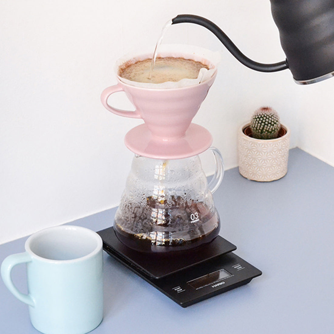 Hario, Hario V60 02 (2 Cups) Ceramic Coffee Dripper - Pink, Redber Coffee