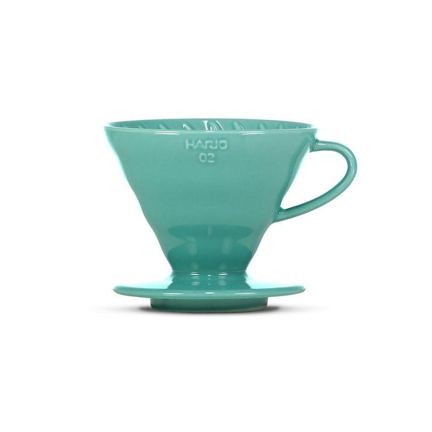 Hario, Hario V60 02 (2 Cups) Ceramic Coffee Dripper - Turquoise, Redber Coffee