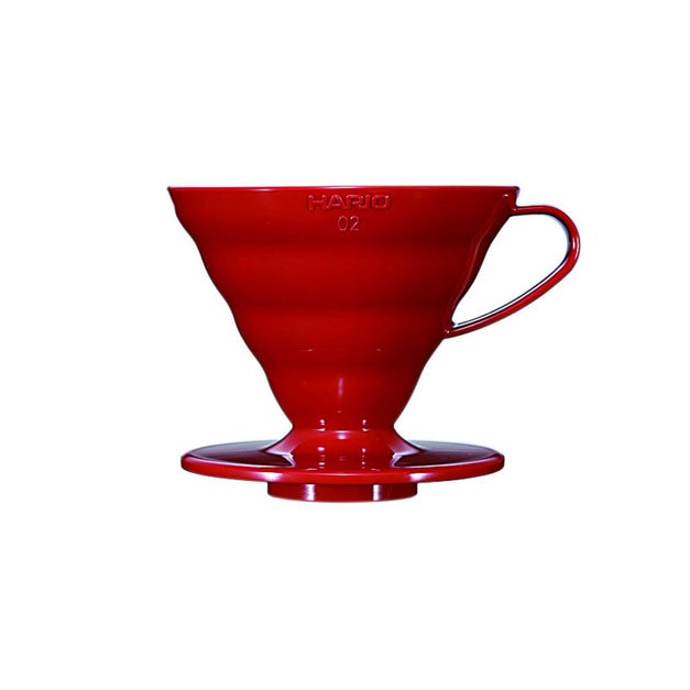Hario, Hario V60 02 (2 Cups) Plastic Coffee Dripper - Red, Redber Coffee