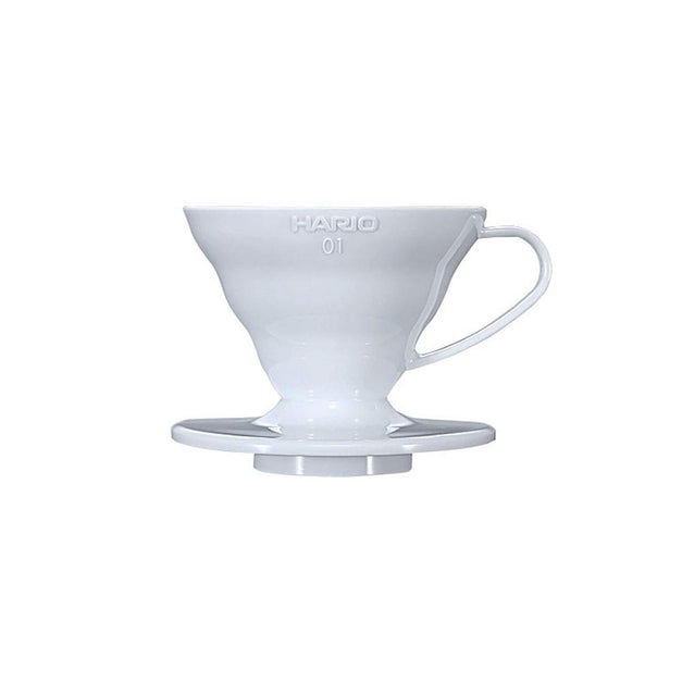 Hario, Hario V60 01 (1 Cup) Plastic Coffee Dripper - White, Redber Coffee