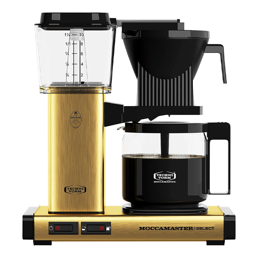 Moccamaster, Moccamaster KBG Select Filter Coffee Machine 53803 - Brushed Brass, Redber Coffee