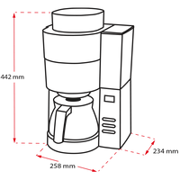 Melitta, Melitta AromaFresh Grind & Brew Filter Coffee Machine (with Detachable Tank), Redber Coffee