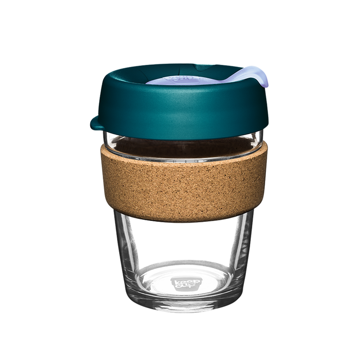 KeepCup, KeepCup Brew Cork Glass Reusable Coffee Cup M 12oz/340ml - Eventide, Redber Coffee