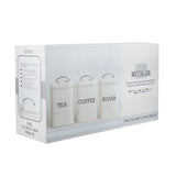 KitchenCraft, KitchenCraft Living Nostalgia Tea, Coffee & Sugar Canisters - Antique Cream, Redber Coffee
