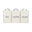 KitchenCraft, KitchenCraft Living Nostalgia Tea, Coffee & Sugar Canisters - Antique Cream, Redber Coffee
