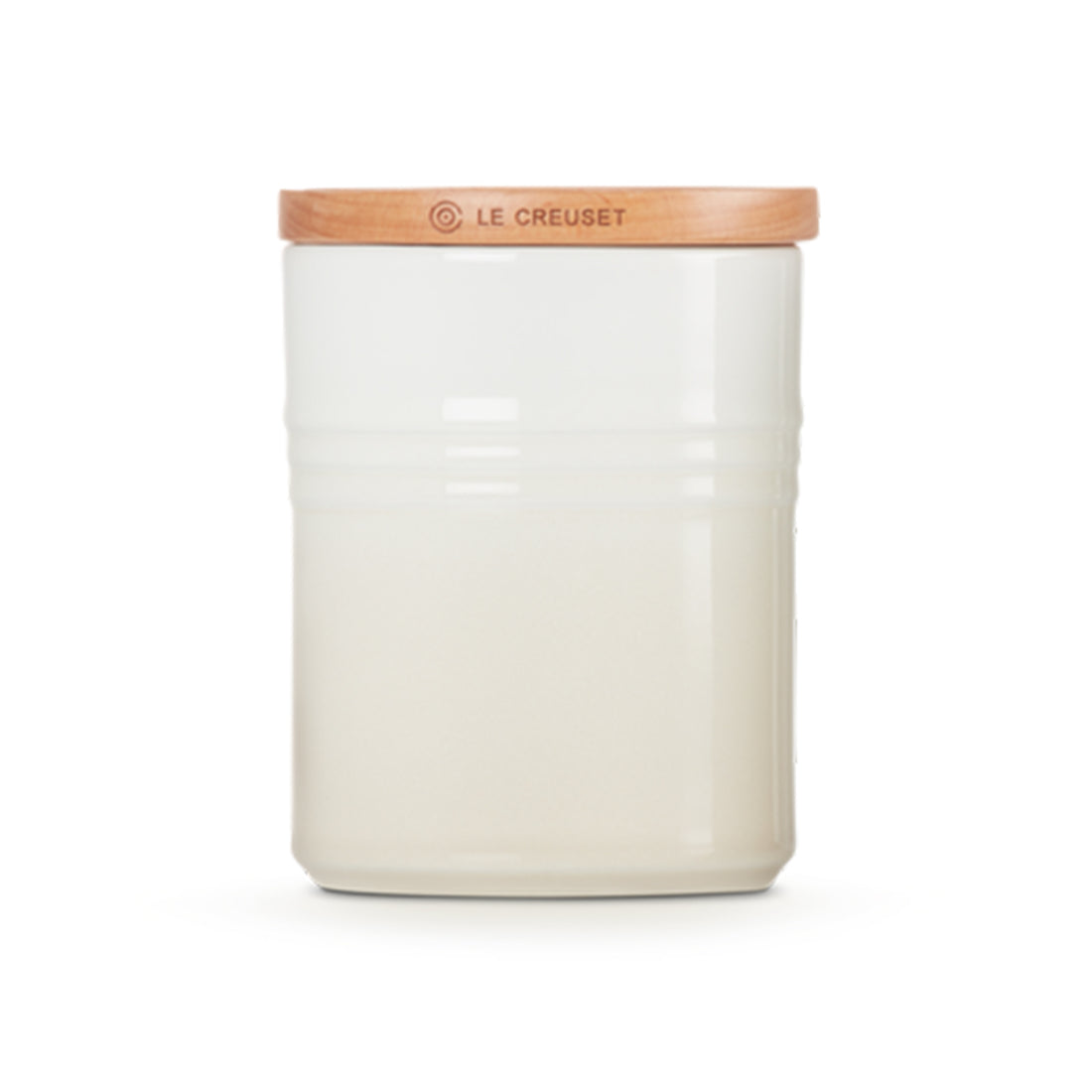 Le Creuset, Le Creuset Stoneware Medium Storage Jar with Wooden Lid - Meringue, Redber Coffee