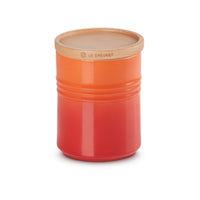 Le Creuset, Le Creuset Stoneware Medium Storage Jar with Wooden Lid - Volcanic, Redber Coffee