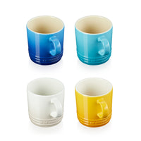 Le Creuset, Le Creuset Stoneware Riviera Collection Set of 4 x 350ml Mugs, Redber Coffee