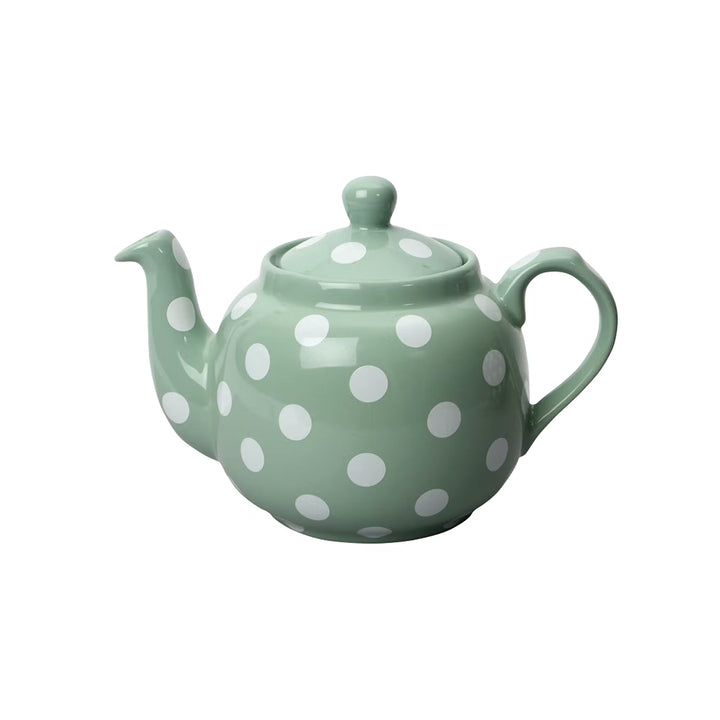 London Pottery, London Pottery Farmhouse 4 Cup Teapot - Green With White Spots, Redber Coffee